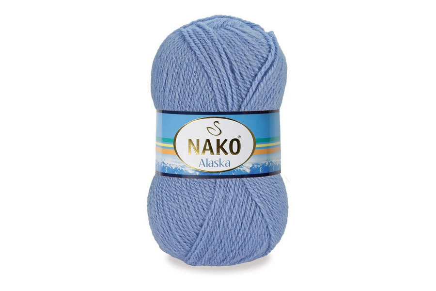 Пряжа NAKO Alaska вовна 15%, мохер 5%, акрил 80% бузковий 200м(100гр) 13266