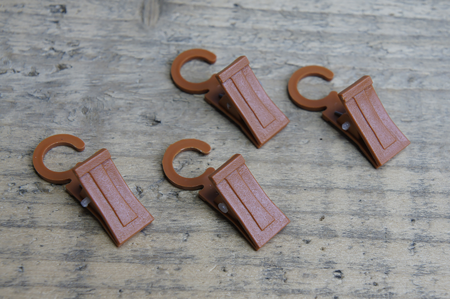 Затискач для штор з гачком рудий