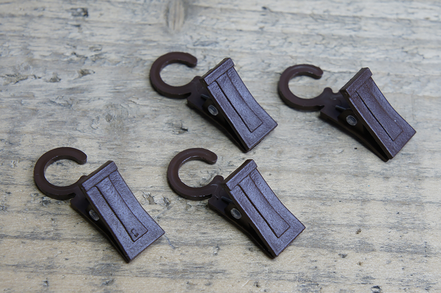 Затискач для штор з гачком шоколадний 2003-29-50