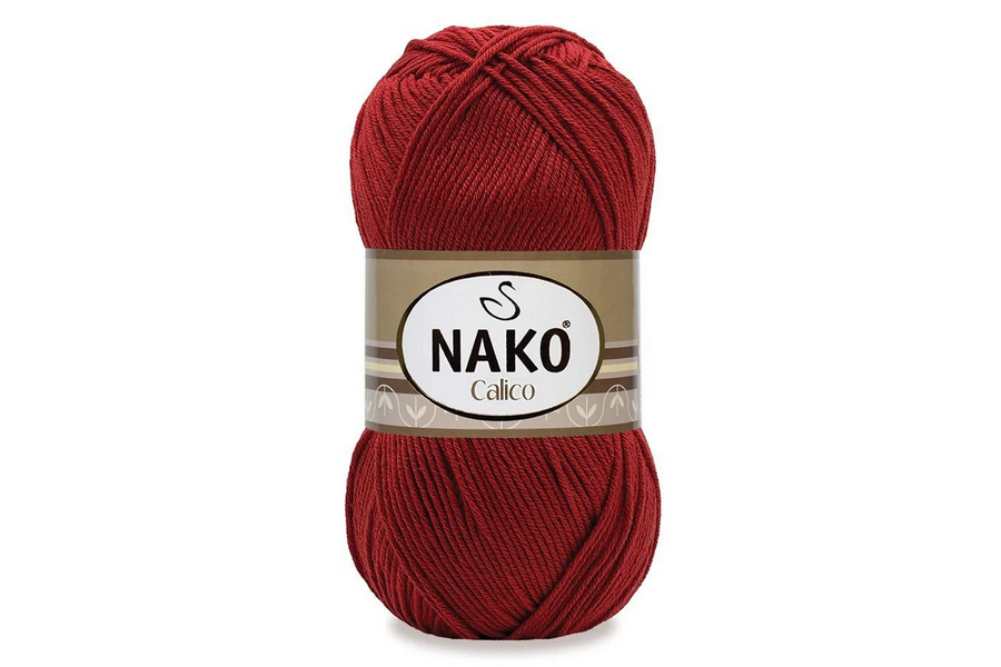 Пряжа NAKO Calico бавовна 50%, акрил 50% теракотовий брудний 245м(100гр) 12153
