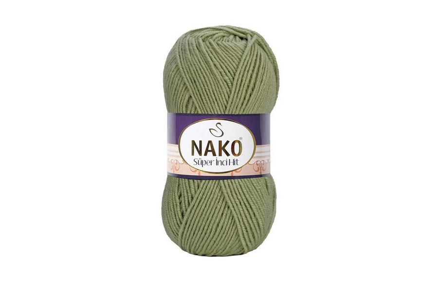 Пряжа NAKO Super inci hit вовна 25%, акрил 75% полиновий світлий 180м(100гр) 13919
