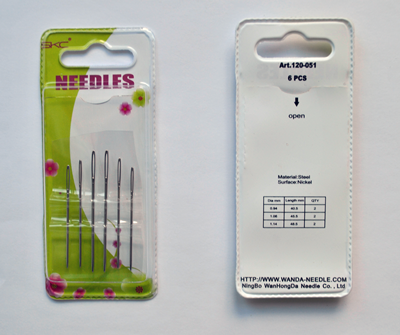 Голки 6 шт. SKC велике вушко 35-50 мм