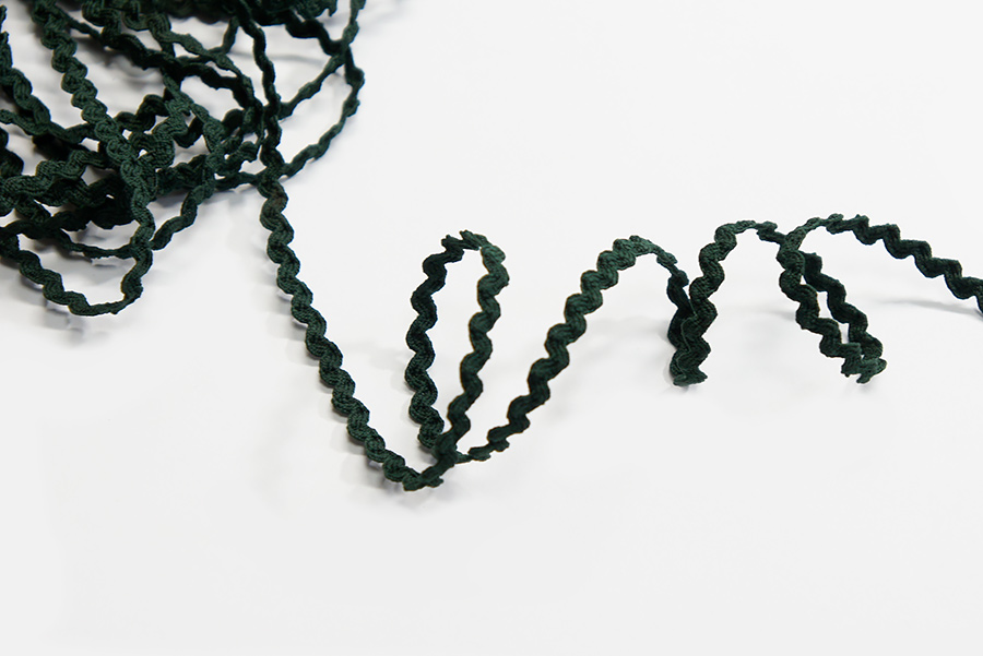 Тасьма в'юнок (хвилька) 6 мм Лента зелений темний