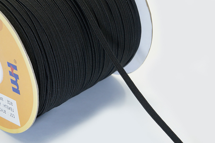 Тасьма еластична 8 мм MH плетена на катушці чорний