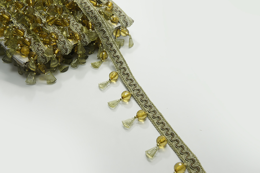 Бахрома 55 мм (стеклярус) MH оливковий світлий