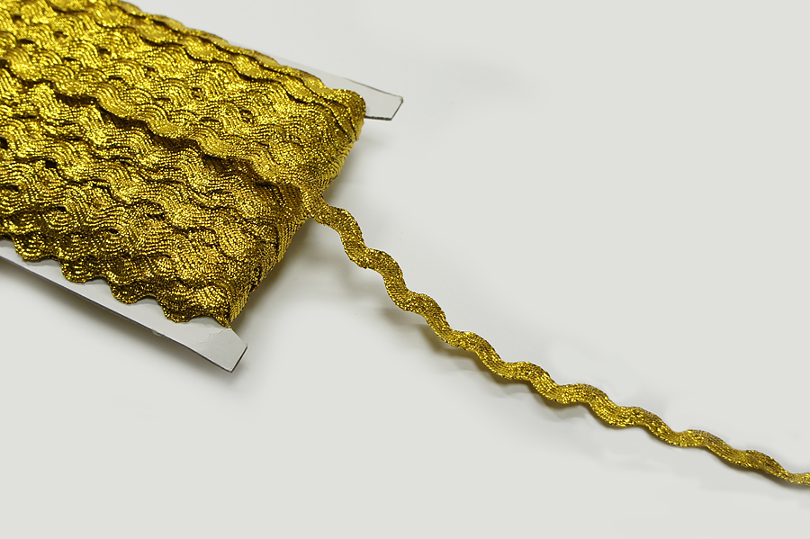 Тасьма в'юнок (хвилька) 5 мм MH золото