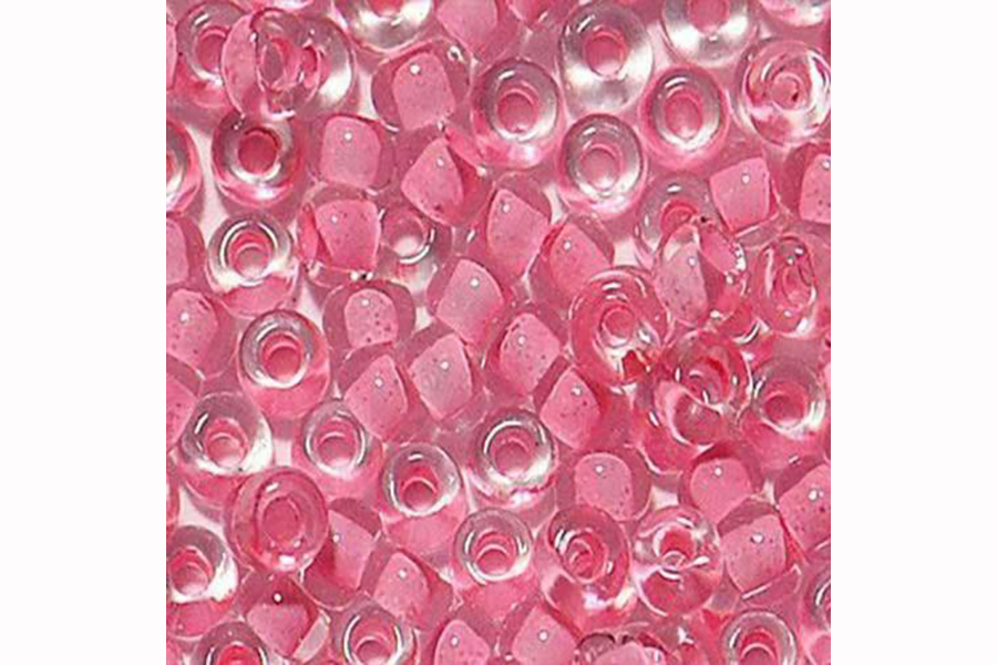 Бісер Preciosa 38394/1-5 №10 прозорий фарбована серединка рожевий 2,3 мм