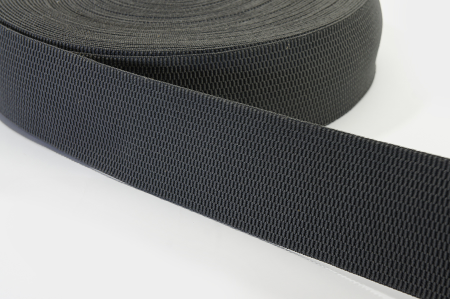 Тасьма еластична 60 мм ткана сірий темний