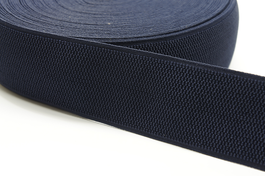 Тасьма еластична 60 мм ткана синій темний