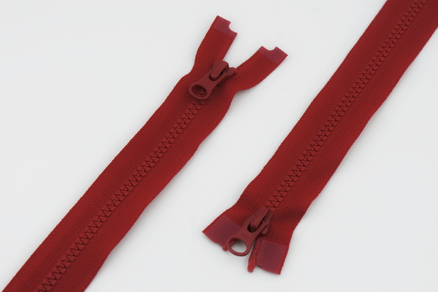 Блискавка YKK Тип 5, 2 замка червоний яскравий 75 см VSMR-75-519-DA8/DA8