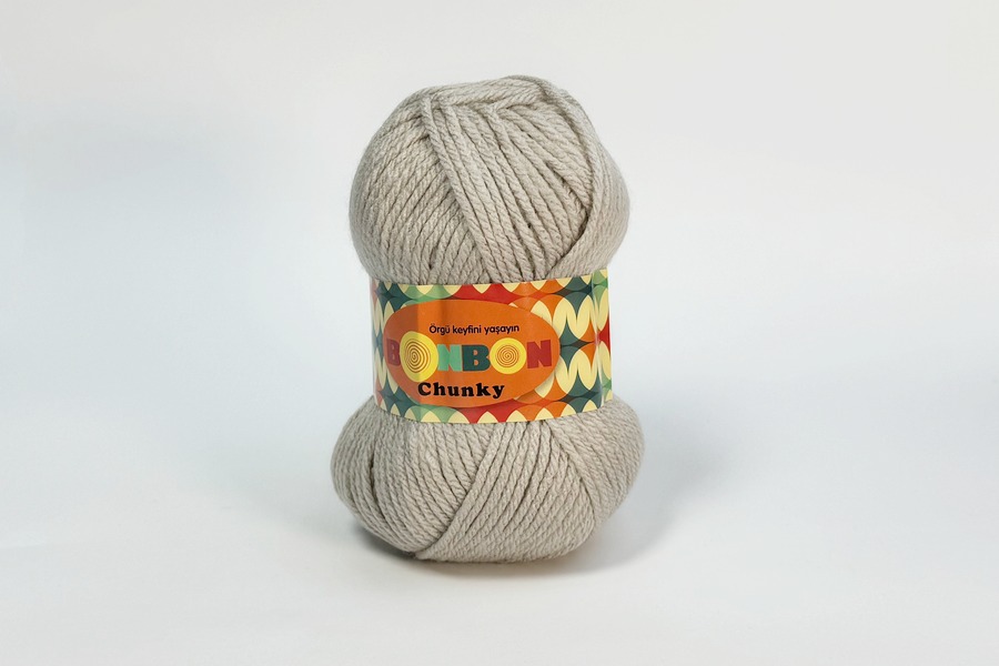 Пряжа NAKO Bonbon chunky акрил 100% бежевий світлий 135м(100гр) 98330