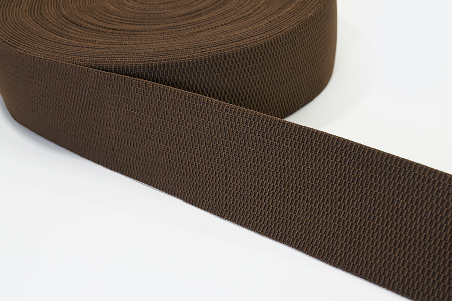 Тасьма еластична 60 мм ткана шоколадний