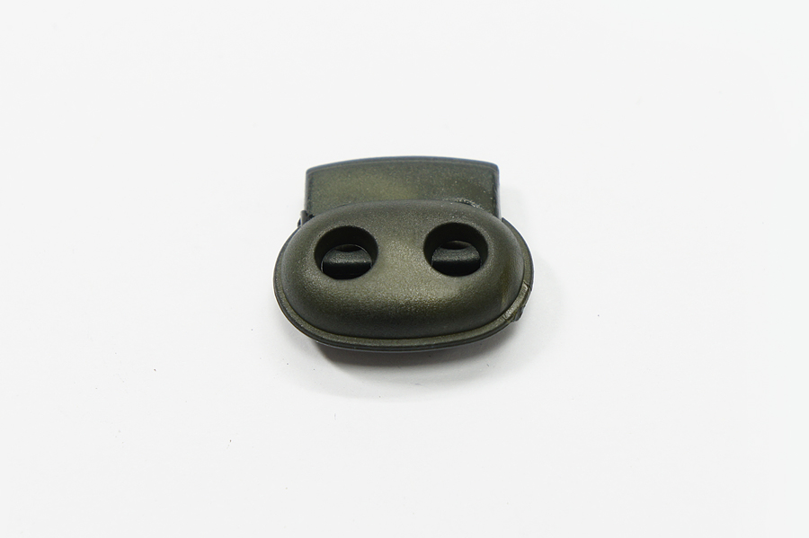 Фіксатор для шнура 23х22 мм нейлон MH подвійний хакі