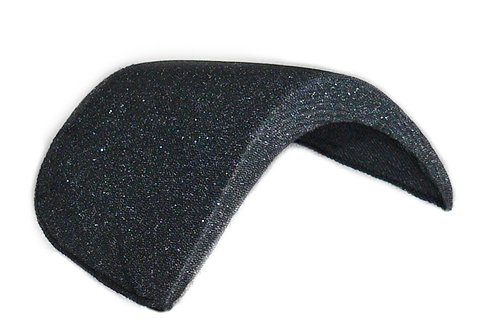 Підплечник 10 мм прямий обшитий чорний