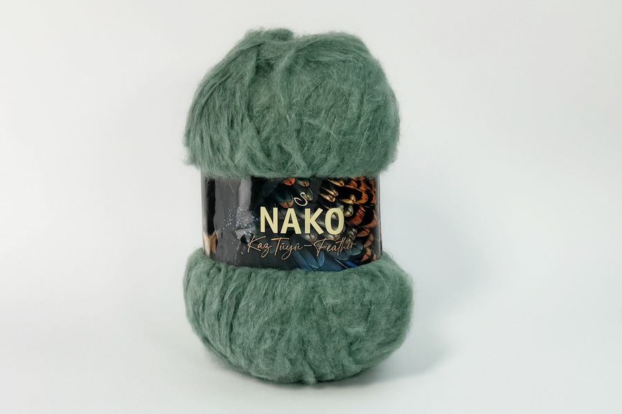 Пряжа NAKO KazTuyu Feather акрил 85%, поліамід 15% полиновий світлий 200м(100гр)