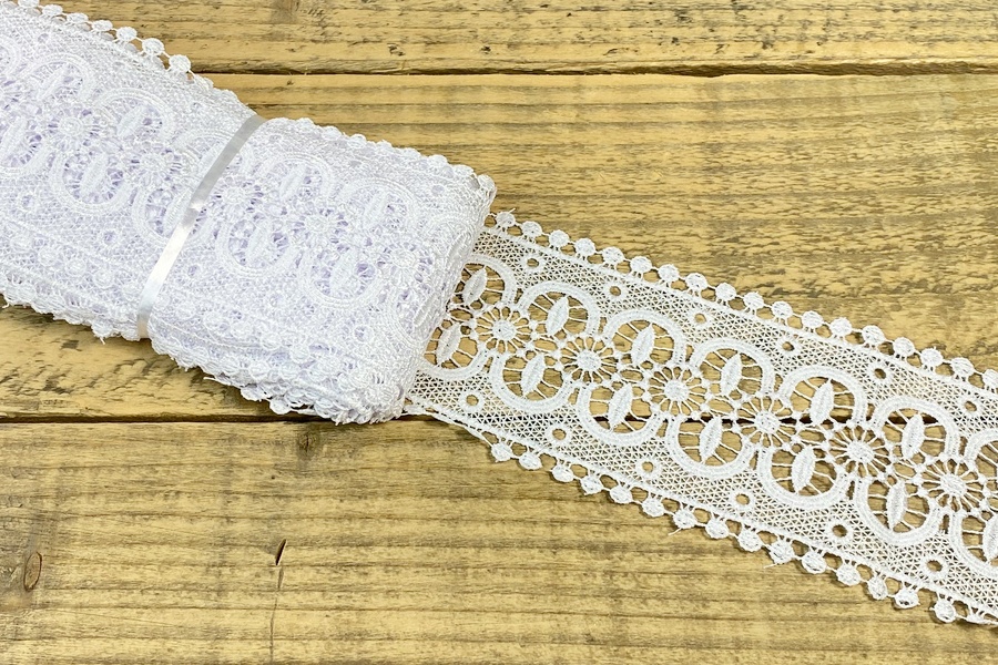 Мереживо гіпюр 80 мм SinemBro білий