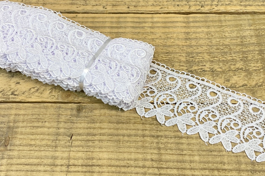 Мереживо гіпюр 70 мм SinemBro білий 4G4147-70-white