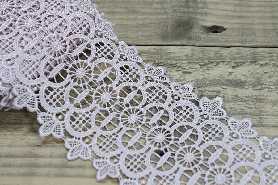 Мереживо гіпюр 95 мм SinemBro рожевий