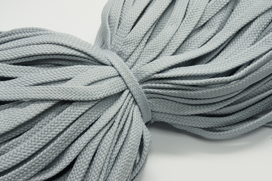 Шнур 9.0 мм для взуття 7-859 Лента сірий світлий