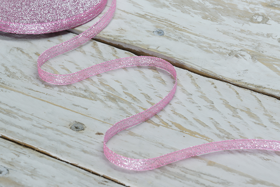 Стрічка люрекс 6 мм MH рожевий