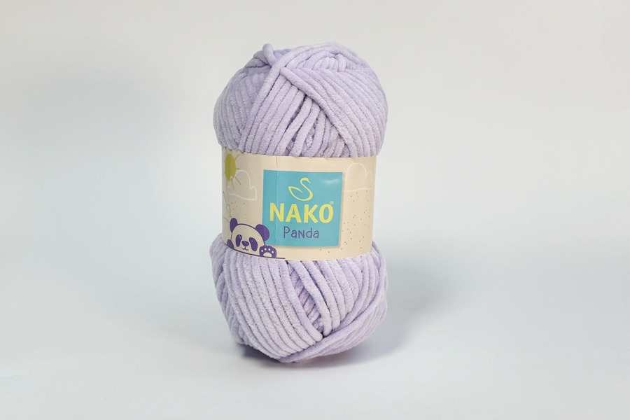 Пряжа NAKO Panda поліестер 100% бузковий світлий 120м(100гр) 03103