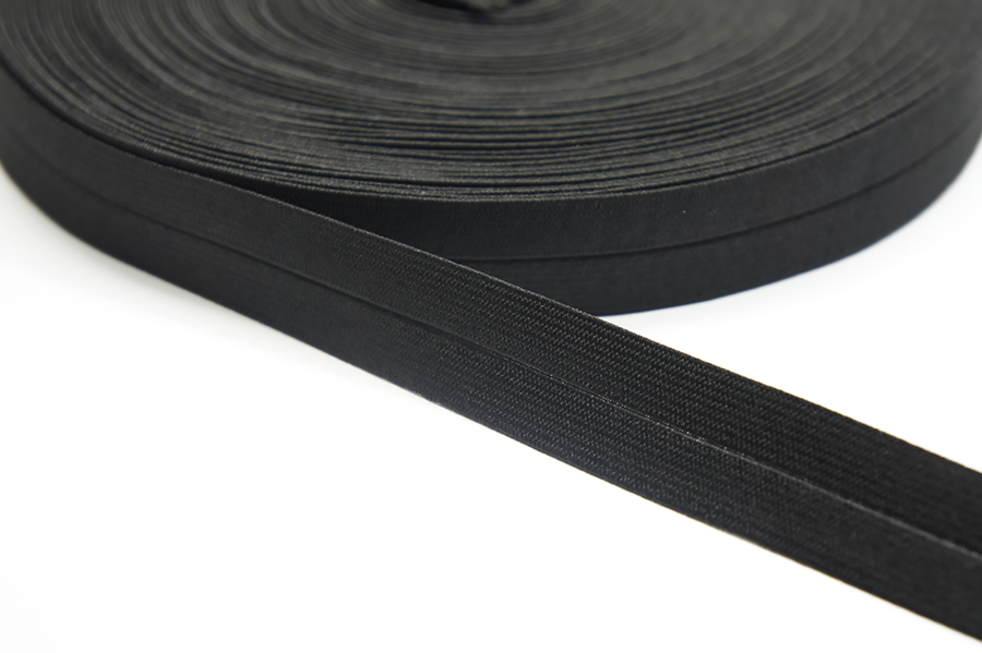 Тасьма еластична 23 мм облямівочна ткана чорний