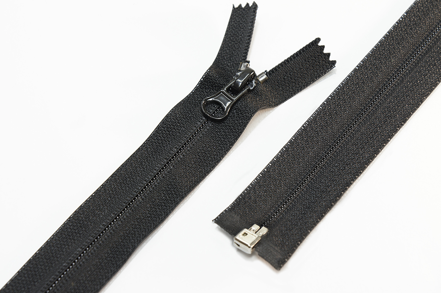 Блискавка Тип 6, 1 замок, потаємна чорний 75 см