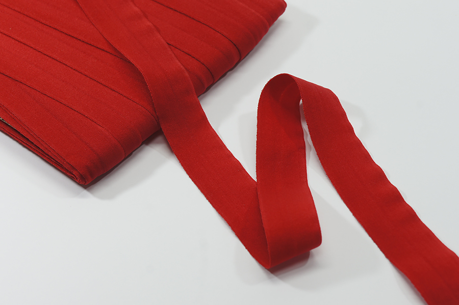Бейка 25 мм матова, еластична червоний
