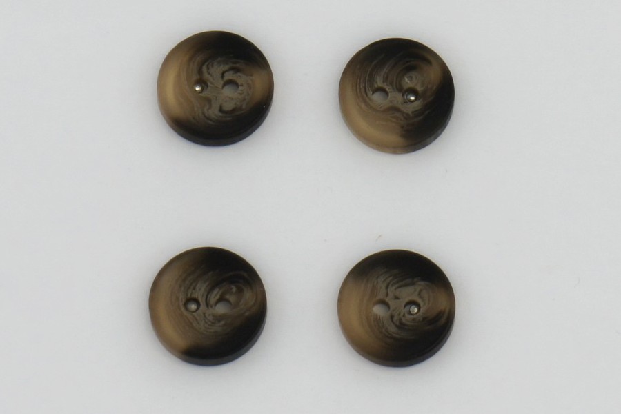 Гудзик 15 мм Mertbutton 2 отвори класичний шоколадний