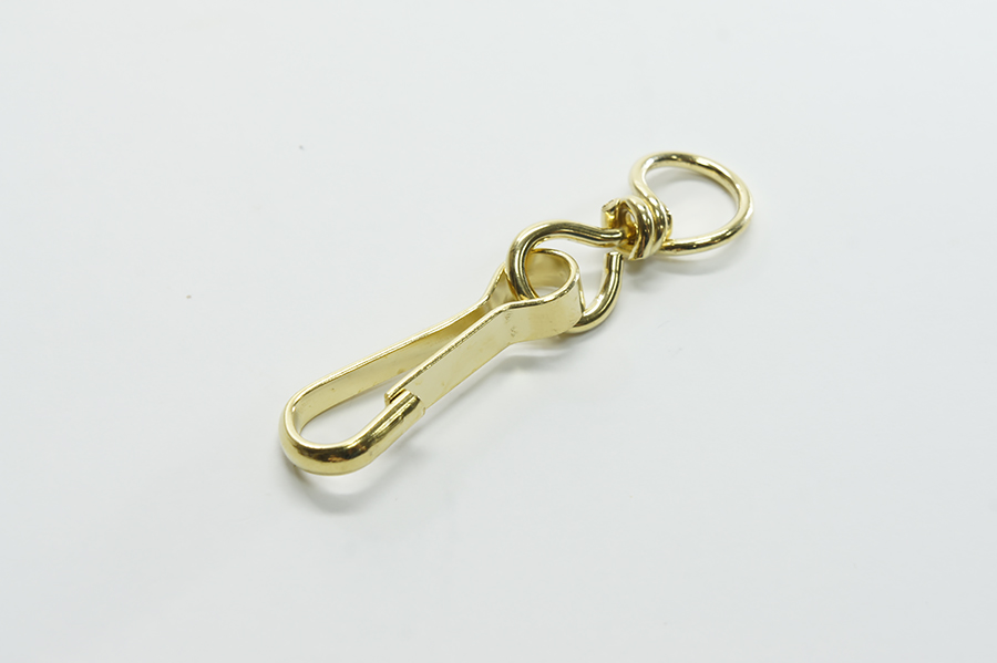 Карабін 40 мм з кільцем 10 мм Castiglioni простий, з кільцем латунь