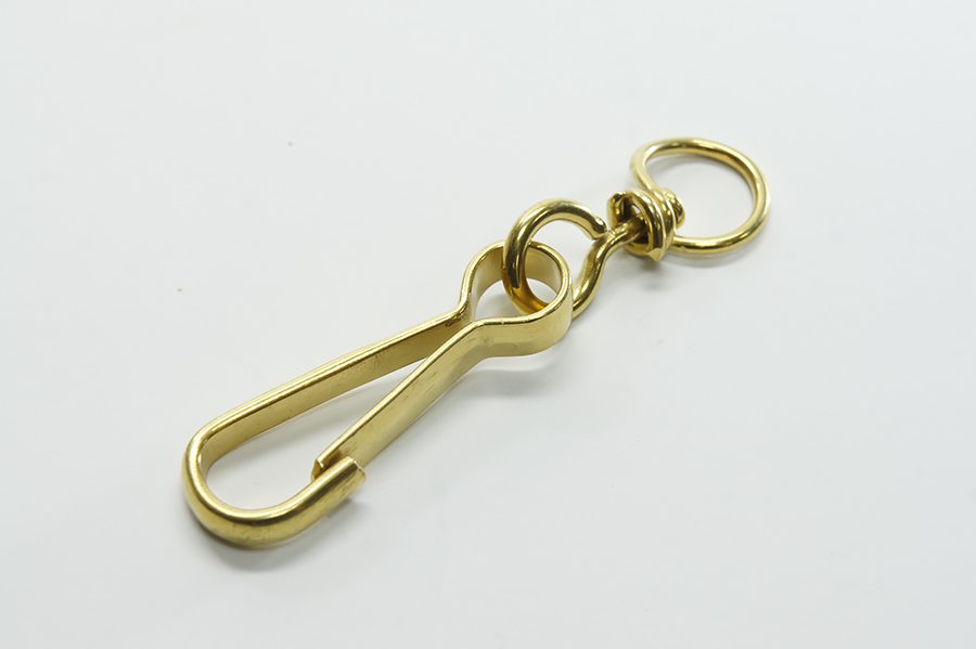 Карабін 50 мм з кільцем 10 мм Castiglioni простий, з кільцем латунь