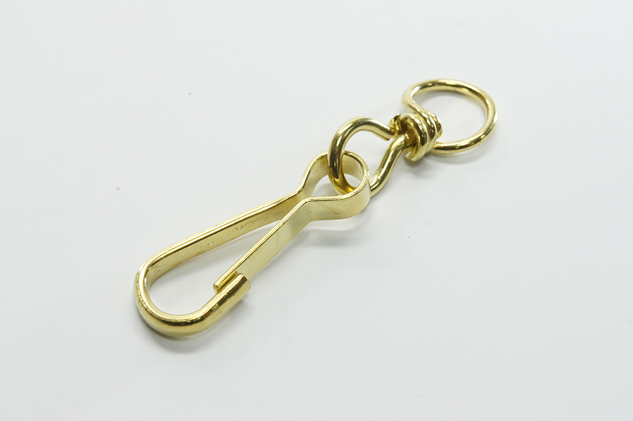 Карабін 45 мм з кільцем 10 мм Castiglioni простий, з кільцем латунь