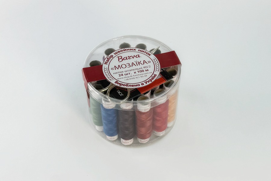 Набір ниток швейних Barva набір поліестер 100% №40/2 24-М-777