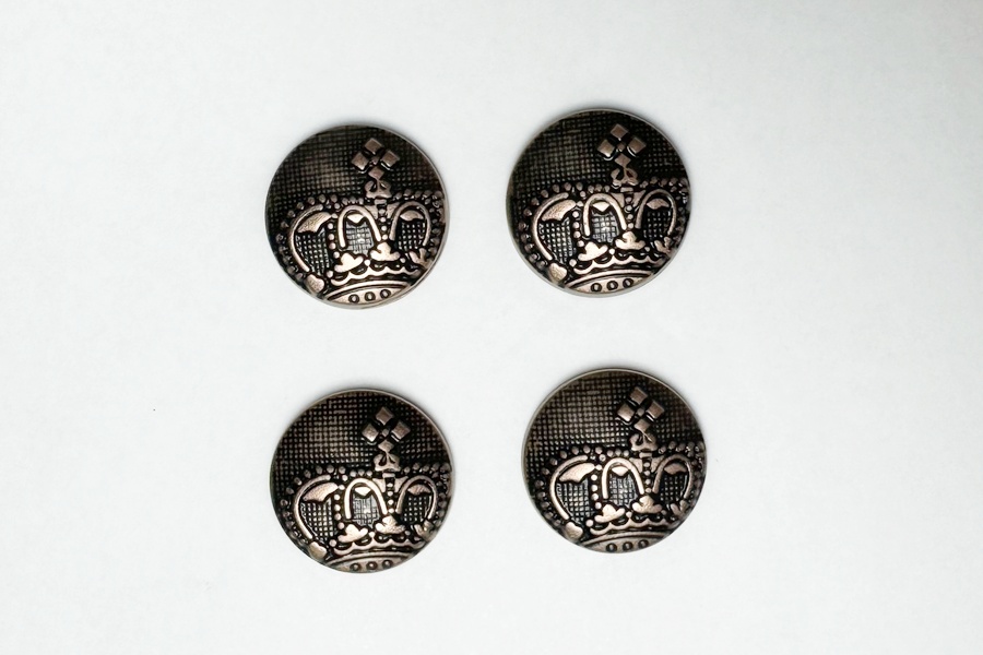 Гудзик на ніжці 23 мм Mertbutton металізований мідь 241е