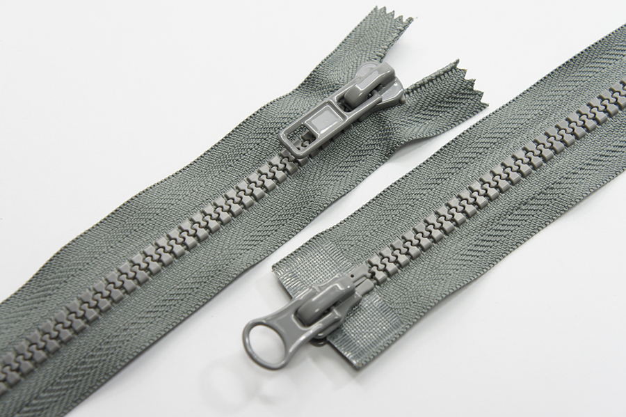 Блискавка Тип 8, 2 замка сірий 90 см