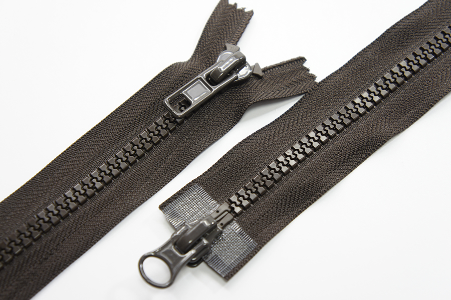 Блискавка Тип 8, 2 замка коричневий темний 80 см