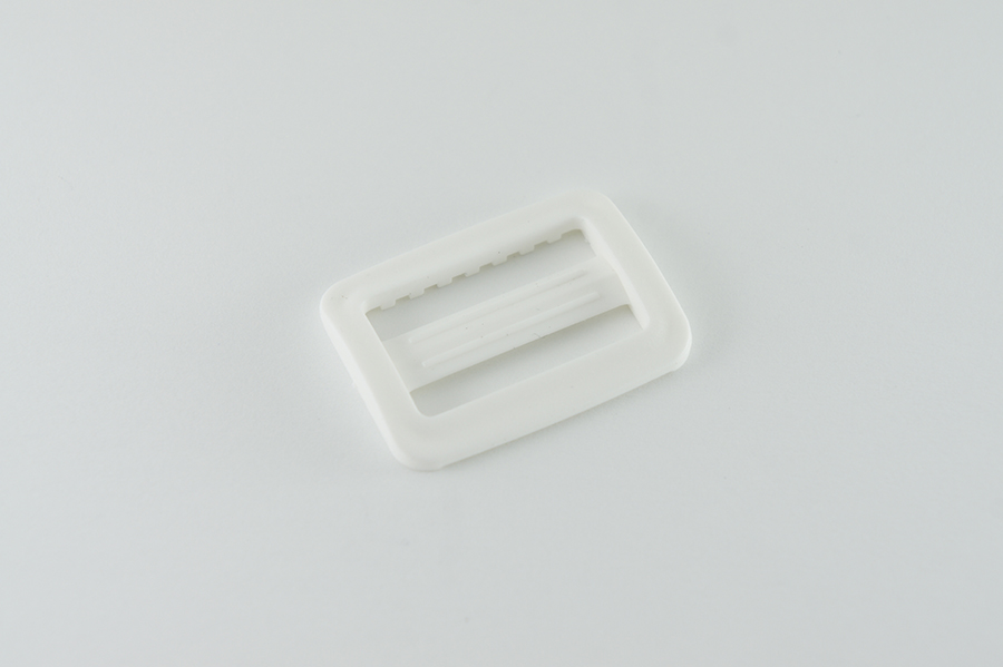 Пряжка-регулятор 30 мм подвійний білий