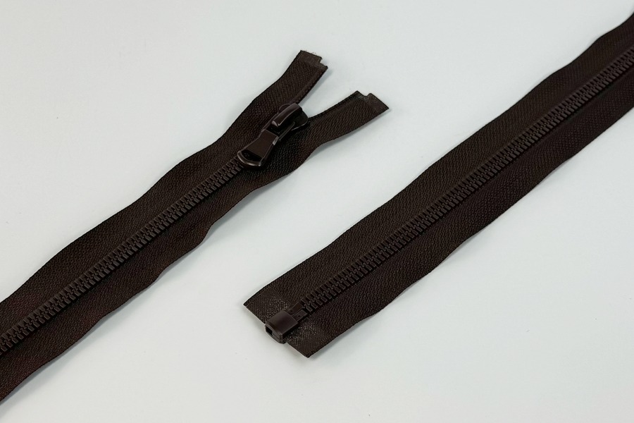 Блискавка Тип 8, 2 замка шоколадний 100 см