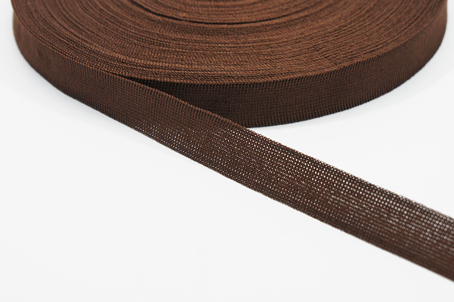 Тасьма 18 мм в'язана коричневий темний