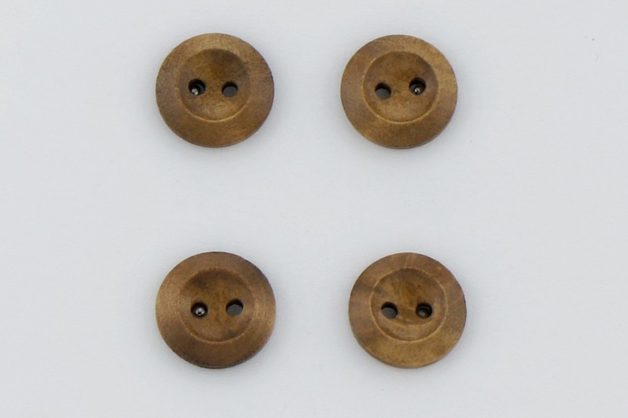 Гудзик 15 мм Mertbutton 2 отвори під дерево койот