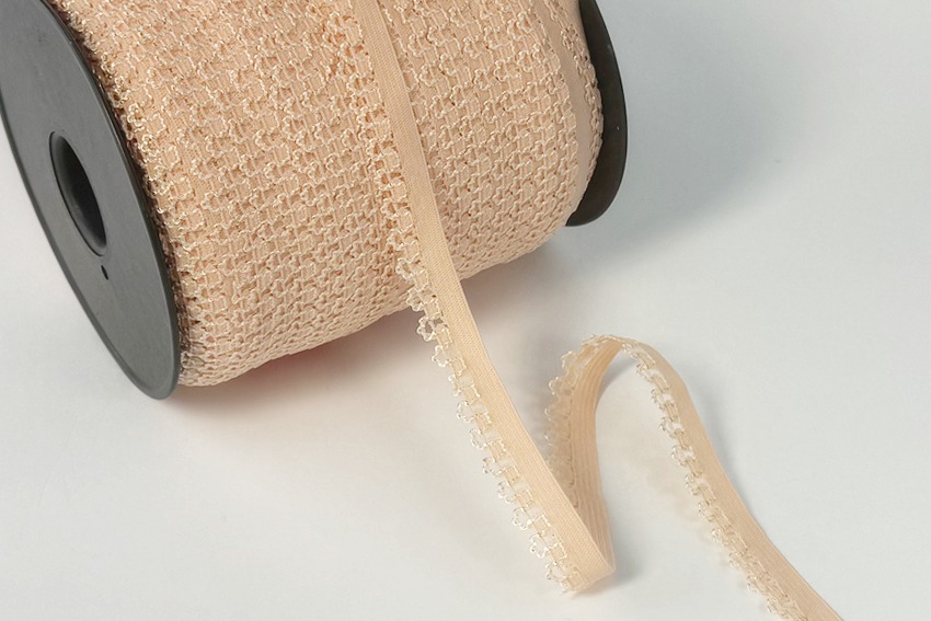 Тасьма еластична 15 мм Mertbutton декоративна персиковий блідий