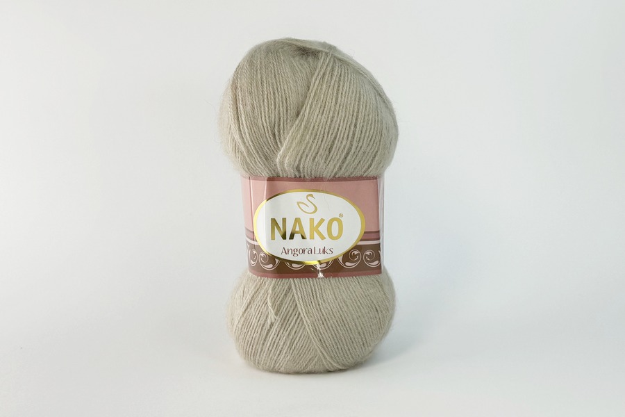  Пряжа "Angora Luks" 100гр / 550м  |6: беж.сірий 10344|
