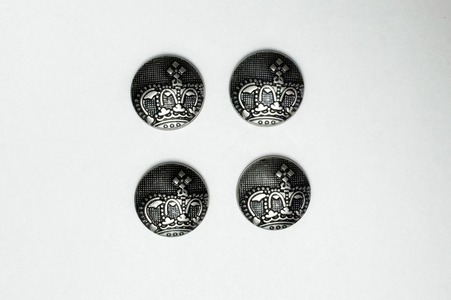 Гудзик на ніжці 23 мм Mertbutton металізований нікель 241е