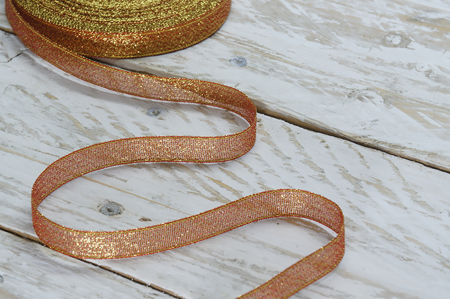 Стрічка люрекс 12 мм MH червоний 6106-3011-12-3336/gold