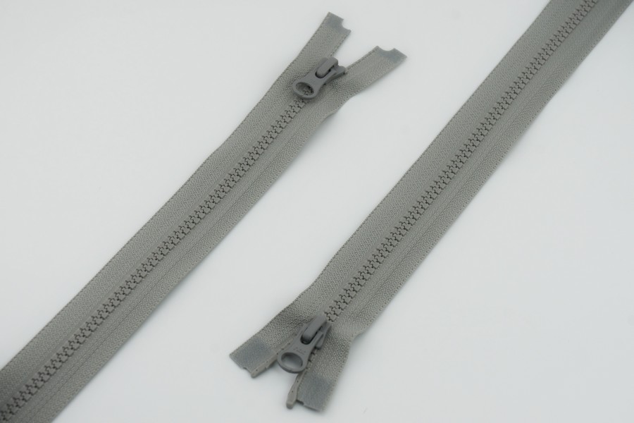 Блискавка YKK Тип 5, 2 замка сірий 75 см