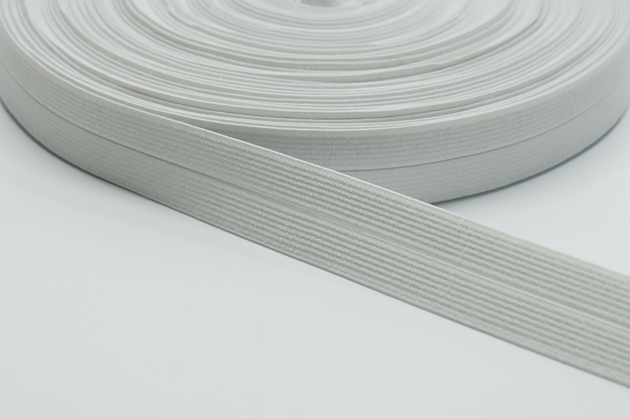 Тасьма еластична 23 мм облямівочна ткана білий