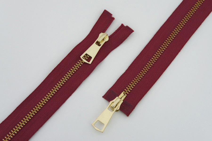 Блискавка MH Тип 5, 2 замка червоний яскравий 75 см 5MTO-075-519-gold