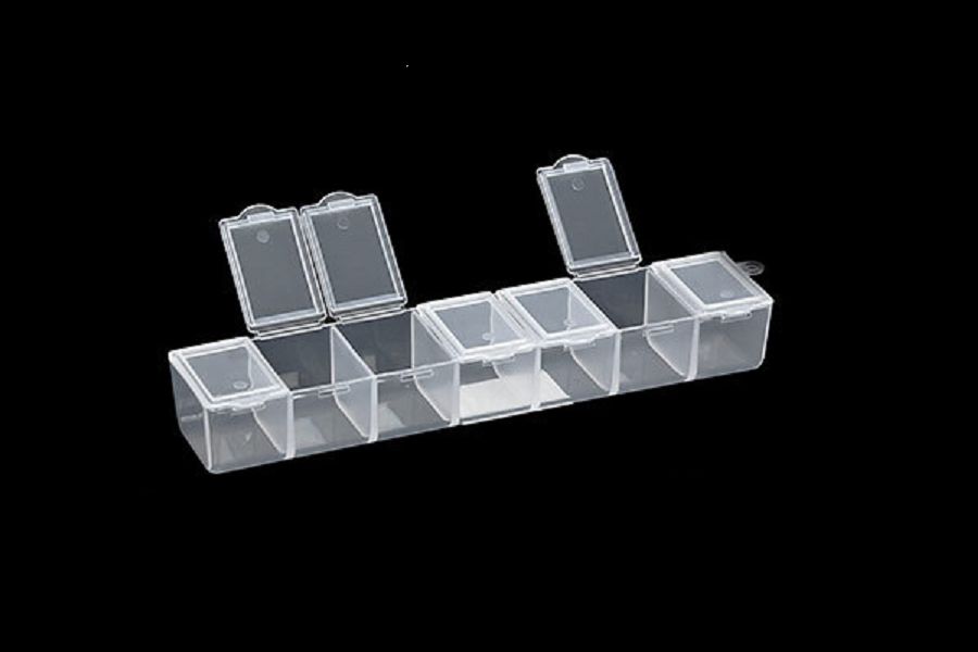 Органайзер для бісеру (2 по 7 чарунок) MH 155x35x20мм
