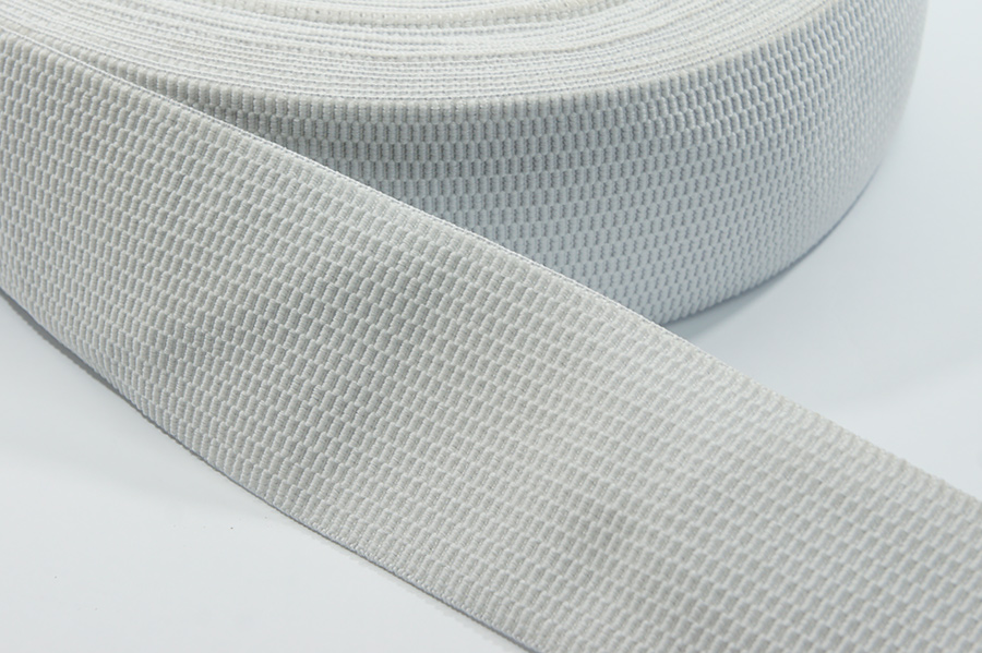 Тасьма еластична 60 мм ткана білий