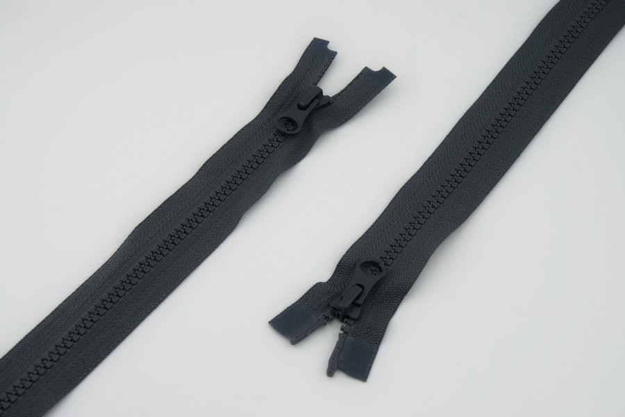 Блискавка YKK Тип 5, 2 замка сірий темний 75 см VSMR-75-182-DA8/DA8